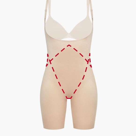 SPANX Thinstincts 2.0 bodysuit Medium NWT $88 Champagne Beige - Picture 5 of 8